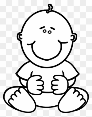 Baby Clipart Black And White Ba Boy Clip Art At Clker - Baby Boy Coloring Pages