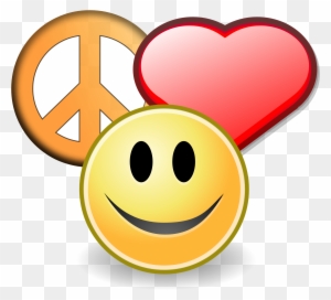 Peace Love And Happyness Christmas Clipart - Peace And Love Sign