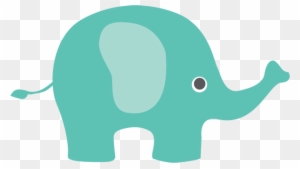 Elephant Clipart Teal - Elephant Clipart Png