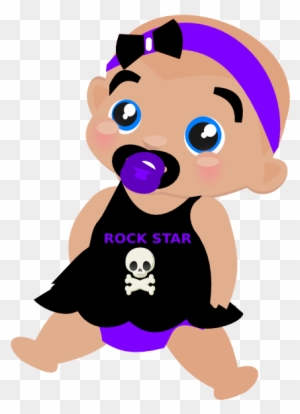 Rock Star Showing Post Clip Art - Rock N Roll Baby Png