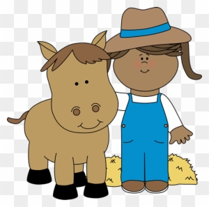 Farm Girl With A Horse - Girl With A Horse Clipart