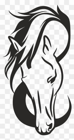 Clipart - Horse Head Silhouette Free Vector