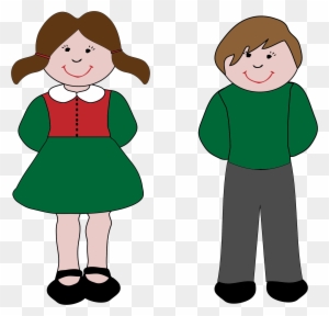 Big Image - Clip Art Boy And Girl