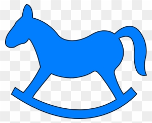 Blue Rocking Horse Clip Art - Rocking Horse Clip Art