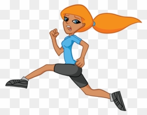 Girl Running Woman Running Clipart - Cartoon Girl Running Fast