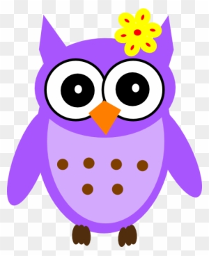 Purple Baby Girl Owl Clip Art - Owls Clipart Png