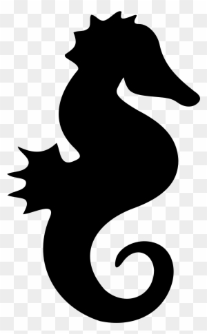 Seahorse Clipart Black And White - Seahorse Silhouette Png