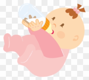 Baby Girl Drinking 256 Free Images At Clker Com Vector - Baby Drinking Bottle Clipart