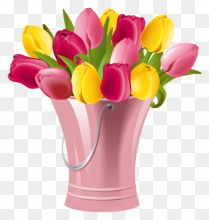 Spring Bucket With Tulips Transparent Png Clip Art - Happy Birthday To Mother In Law