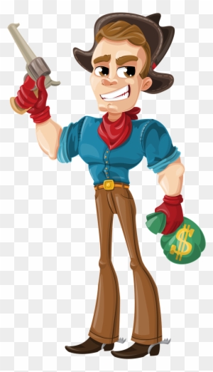 Free Cartoon Western Outlaw Clip Art - Cartoon Western Png