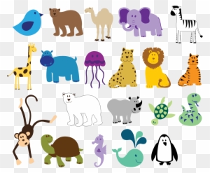 » Clip Art » Colorful Animals 815 X 315 Vfx - Animals Noahs Ark Wall Tapestry