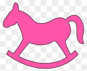Pink Rocking Horse Clip Art - Baby Pink Rocking Horse