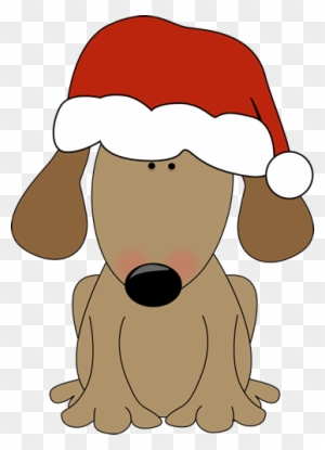 Dog Wearing A Santa Hat - Dog Santa Hat Clipart