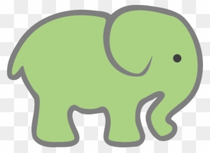 Baby Green Elephant Clip Art - Pink Elephant Cut Out