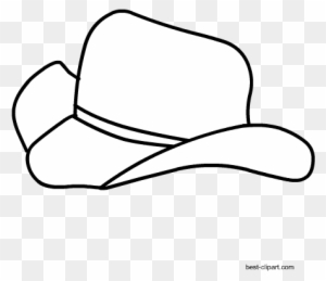 Black And White Cowboy Hat Clipart Free - Cowboy Hat