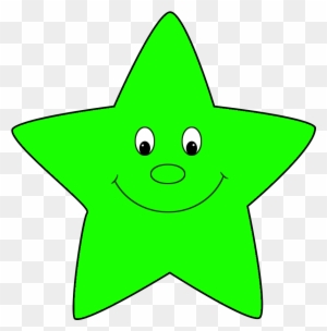 Star Clipart - Green Star Face