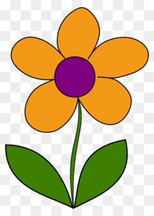 Orange Spring Flower Clip Art At Clker - Spring Flowers Png Clipart