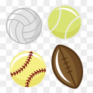 Sports Balls Svg Files Tennis Ball Svg File Football - Volleyball And Tennis Ball