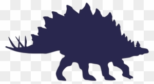 Navy Stegosaurus Dinosaur Clip Art - Custom Stegosaurus Silhouette Shower Curtain