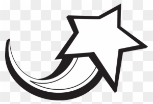 Star Black And White Black And White Star Clipart - Shooting Star Clipart Free