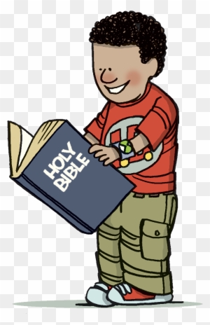 Bible Clip Art For Children - Child Reading Bible Clipart