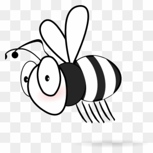 Bee Clipart Black And White Black And White Bee Clip - Bee White And Black