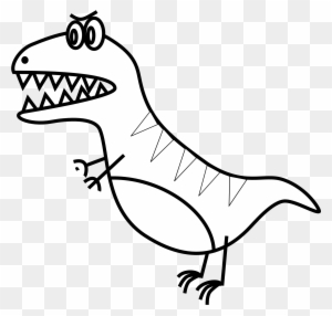 Drawn Dinosaur Simple - T Rex Drawing Easy