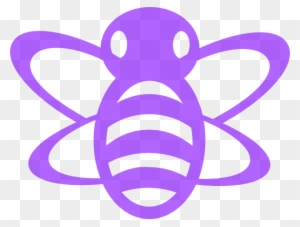 Purple Bee Clip Art At Clker - Bumble Bee Clip Art
