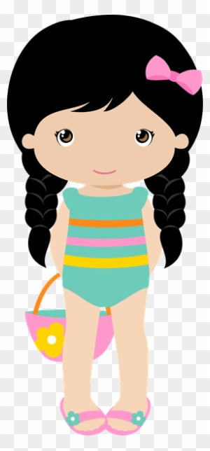 Summer Clipart, Praia Vero, Arte Digital, Elemento, - Menina Na Piscina Png