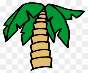 Orange Clipart Palm Tree - Transparent Cartoon Palm Tree