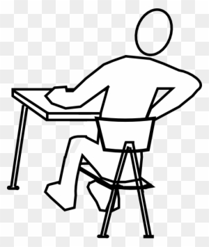 Student Distracted Clip Art At Clker - Draw A Person Sitting