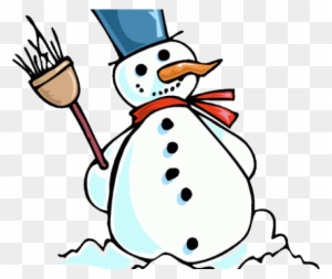 Funny Snowman Clipart - Frosty Snowman Wall Clock