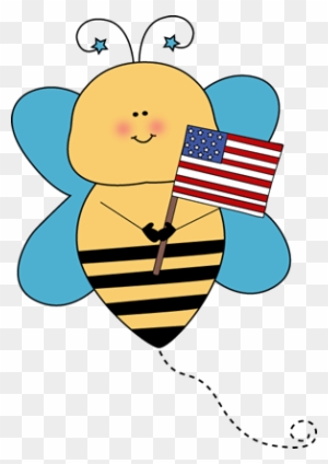 Bee Flag Holder - Flag Holder Clipart