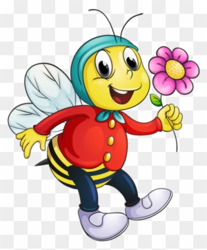 Bee Clipart - Bees Cartoon Images And Flowers
