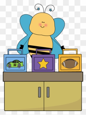 Bee Lunch Box Monitor Clip Art - Bee Classroom Jobs Clipart