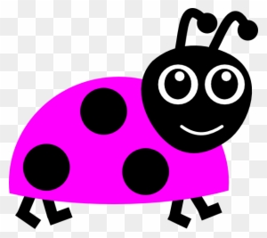 Pink Ladybug Clip Art At Clker - Ladybug Cartoon