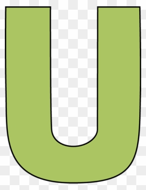 Green Letter U - U Clip Art