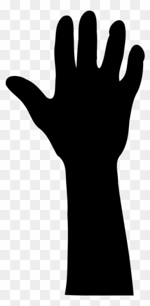 Free Raised Hand In Silhouette - Raising Hand Vector Png