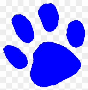 Bear Paw Small Clip Art At Vector Clip Art - Blue Tiger Paw Print