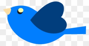 Blueheartbird Clip Art At Clker Com Vector Online Clipart - Bird With Heart Clipart