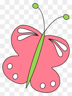 Pink Butterfly - Spring Clip Art Butterfly