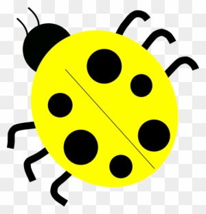 Yellow Ladybugs Clip Art At Clker - Ladybug Black And White