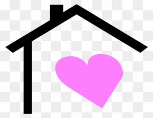 House Roof And Heart Clip Art At Clker Com Vector Clipart - House With A Heart