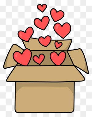 Image For Free Box With Hearts Clip Art - Dog