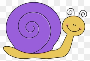 Yellow And Purple Snail - Snail Clipart