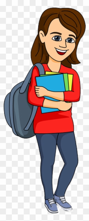 Female College Student Clipart - College Student Clip Art