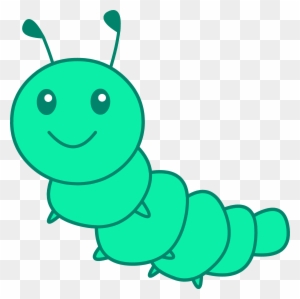 Cute Little Green Caterpillar - Cute Caterpillar Cartoon