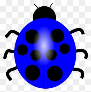 Dark Blue Ladybug Clip Art - Blue Lady Bug Cartoon