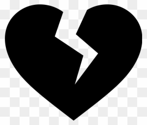 Heart Black And White Heart Black And White Heart Clipart - Black Broken Heart Png