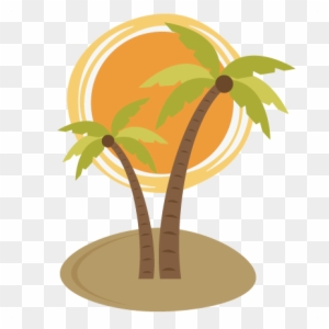 Palm Tree With Sun Svg - Palm Tree And Sun